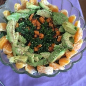 Kale, Avocado and Mandarin Salad with Honey Mustard Vinaigrette